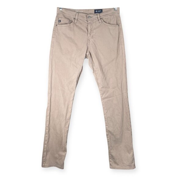 AG Everett Pants Men’s 30x32 Taupe Khaki Slim Straight Stretch Cotton Modern - Picture 1 of 7